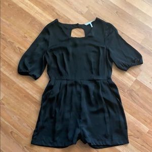 Black French Connection Short Sleeve Romper